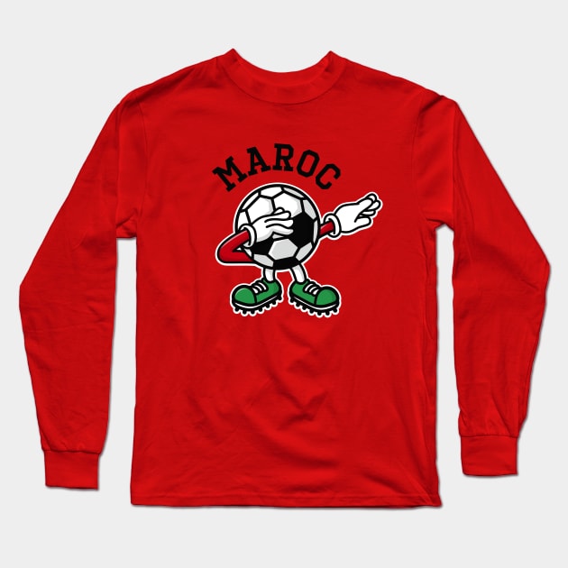 Maroc Morocco dab dabbing soccer football Long Sleeve T-Shirt by LaundryFactory